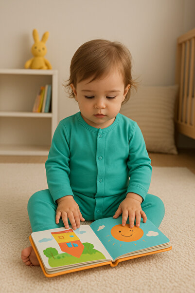 Milk & Muffin Mint Yeşili Uzun Kollu Bebek Tulum