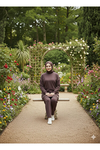 Butik Kardelen Σετ αθλητικής φόρμας CAMELYA 10667 Καφέ Ι