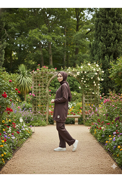 Butik Kardelen Σετ αθλητικής φόρμας CAMELYA 10667 Καφέ Ι