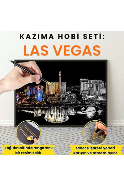 minyaturia Kazıyarak Çizim Hobi Seti – Kazıma Kalemi ve Ekstra Çizim Kağıdı H...