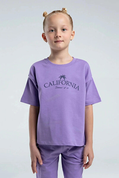 Rolypoly Girl's Purple Bermuda Set