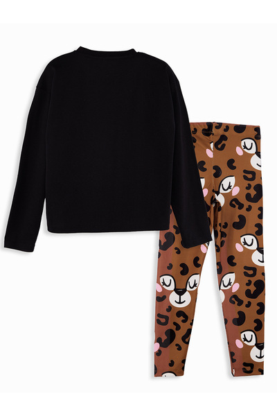 Denokids Leopard Girl's T-Shirt Leggings Set