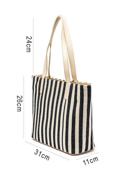 Karaca Striped Fabric Shoulder Bag
