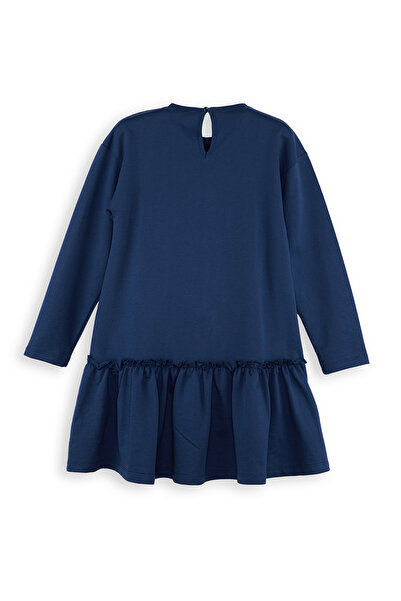 Denokids Tulle Unicorn Girl's Navy Blue Dress
