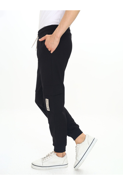 Denokids Boy's Black Pocket Sweatpants