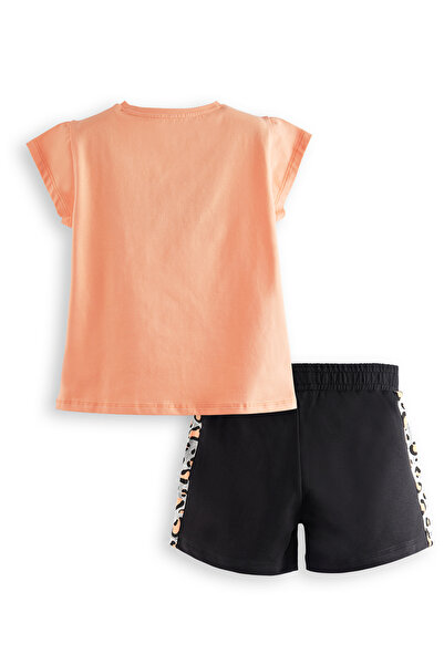 Denokids Zebra and Leo Girl T-Shirt Shorts Set