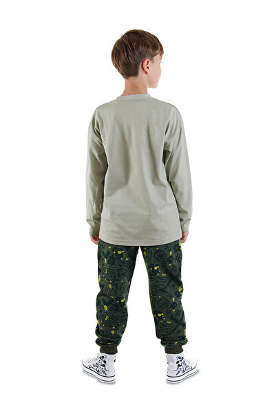 Denokids Crocodile Oversize Boy's T-Shirt Pants Set