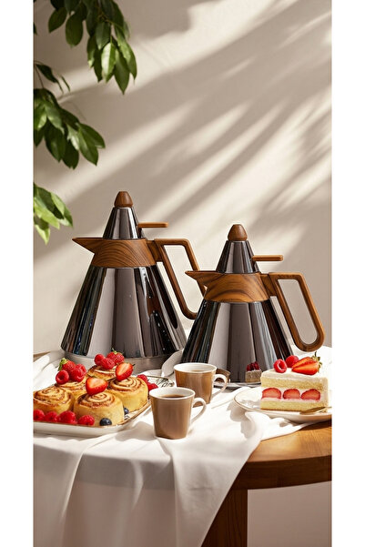 Generic 1 liter/700 ml tea and coffee thermos set with an elegant design