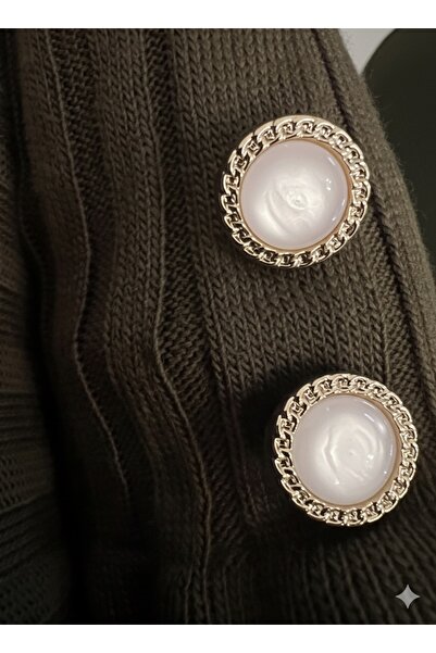 ABBA Knitwear Corded Fabric Crew Neck Dress Khaki