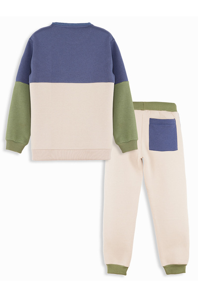 Denokids Color Blocked Boys Tracksuit Set