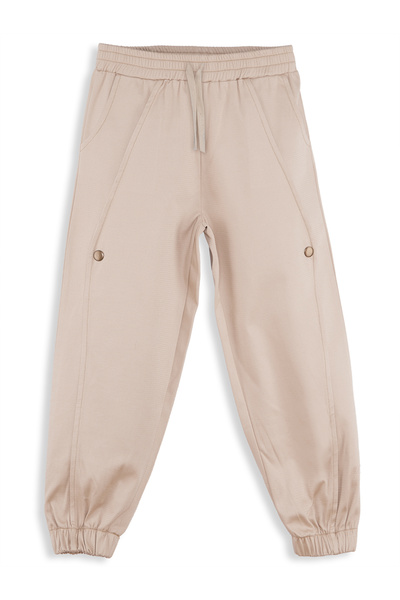 Denokids Boy's Beige Gabardine Pants