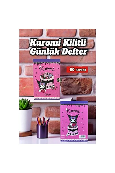 kuromi Замкнений зошит 80 аркушів рожевого кольору - 14 x 20