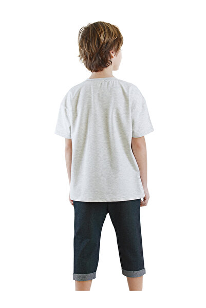 Denokids Just Smile Boy T-Shirt Capri Shorts Set