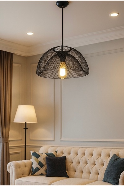 Fico Home Luxury Modern Tasarım Sarkıt Avize Siyah Gövde Endüstriyel Sarkıt Avize