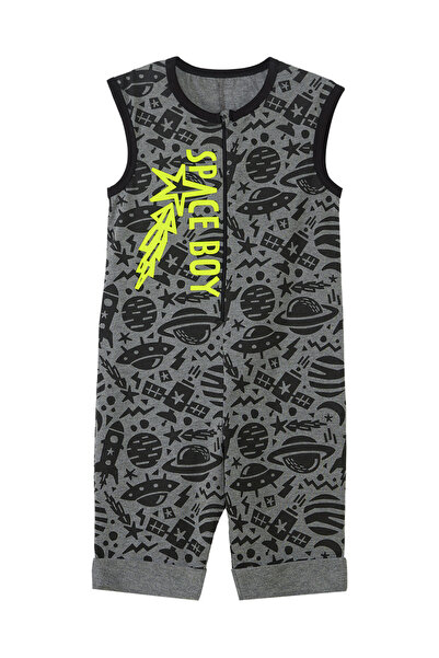 Denokids Space Rocket Boy Gray Jumpsuit