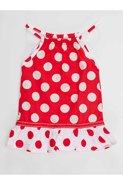 Denokids Red Polka Dot Summer Dress for Baby Girl - Strappy