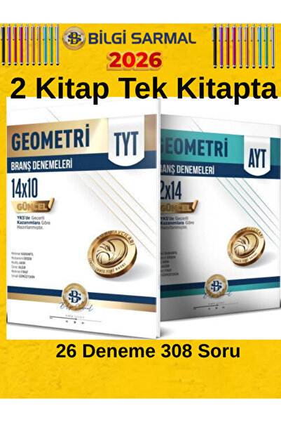 Bilgi Sarmal Yayınları 2026 Tyt-ayt Geometri (308soru) Adet Branş Denemesi Te...