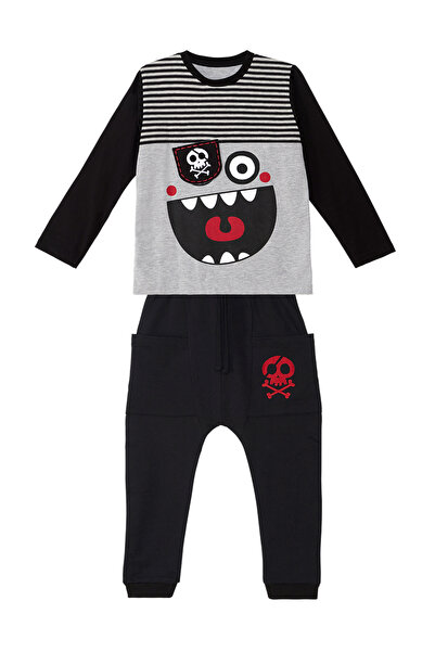 Denokids Striped Pirate Boy's T-shirt Trousers Set