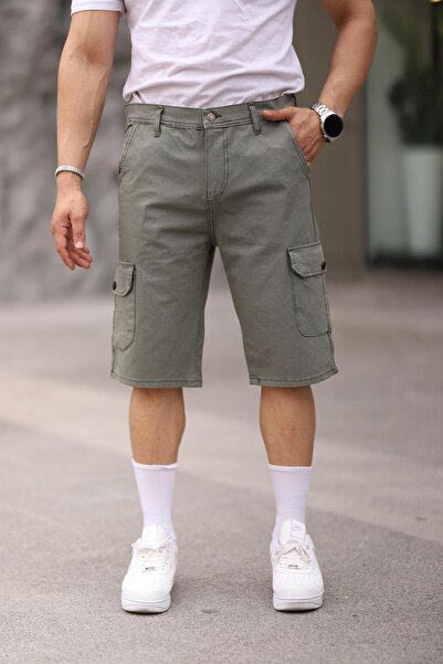 comstar Men's Slim Fit Cargo Pocket Capri Shorts