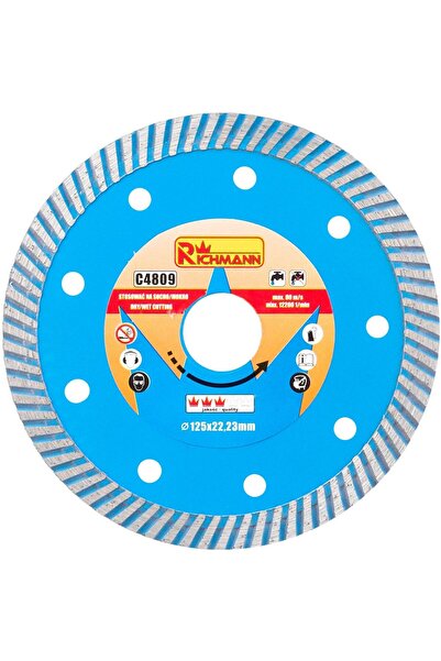 richmann Disc diamantat turbo, beton, taiere umeda si uscata, 125 mm/22.23 mm,