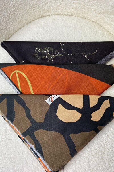 AFVENTE Βαμβακερό κασκόλ με σχέδιο με κλαδιά, μάρμαρο και λουλούδια Αγοράστε 3 πάρτε 2