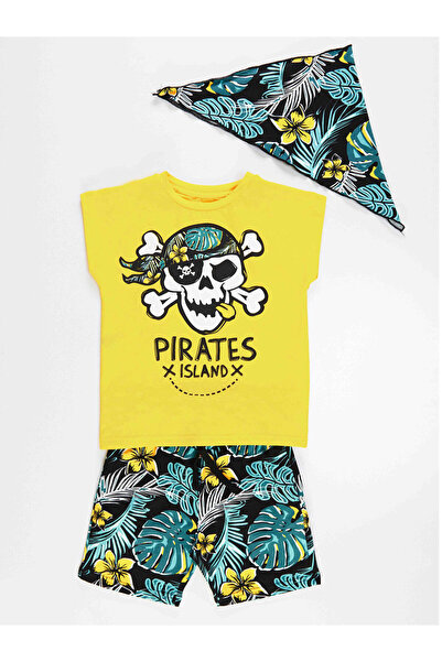 MSHB&G Hawaii Boy T-shirt Shorts Bandana Set