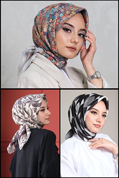 AFVENTE Floral,Geometric Pattern Cotton Scarf Buy 3 Pay for 2