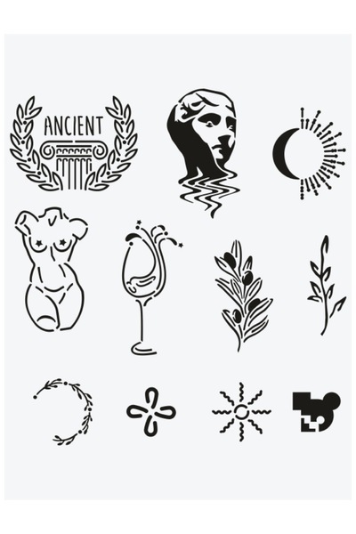 ONE SPRAY TATTOO Ephesus temporary tattoo stencil