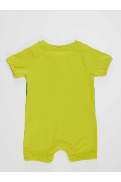 Denokids Crocodile Baby Boy Cotton Summer Green Jumpsuit