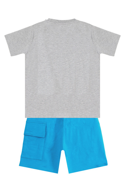 MSHB&G Boy's Explorer Camping Themed Summer T-shirt and Cargo Pocket Shorts Set