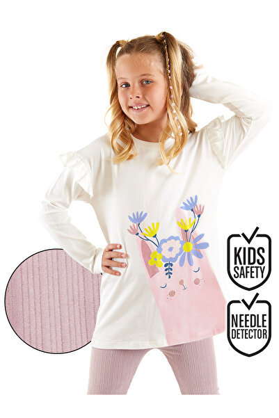 MSHB&G Girl's Floral Patterned Velvet Tights Tunic Set