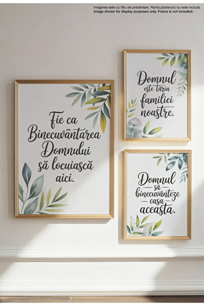 21mxm Unframed Religious Canvas Poster in Romanian - Digital Print - Binecuvantarea Domnului