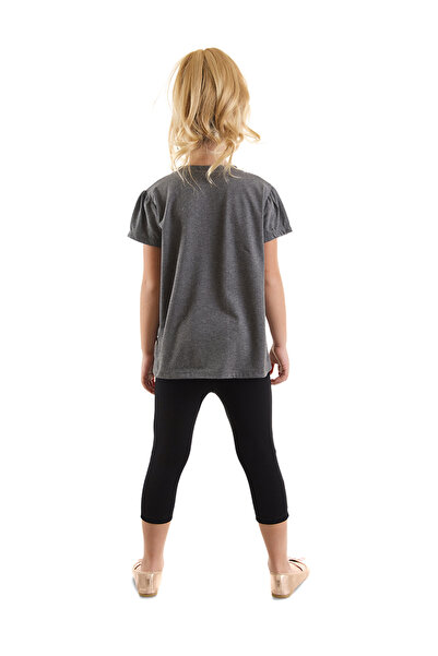 Denokids Girl's Summer T-Shirt and Leggings Set with Cat