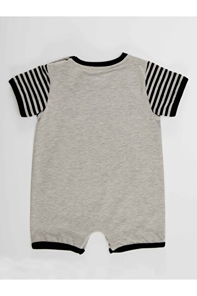 Denokids Raccoon Baby Boy Gray Summer Jumpsuit