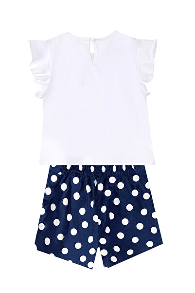 Denokids Polka Dot Unicorn Girls Summer T-Shirt Poplin Shorts Set