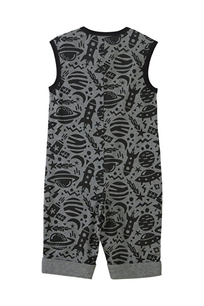 Denokids Space Rocket Boy Gray Jumpsuit