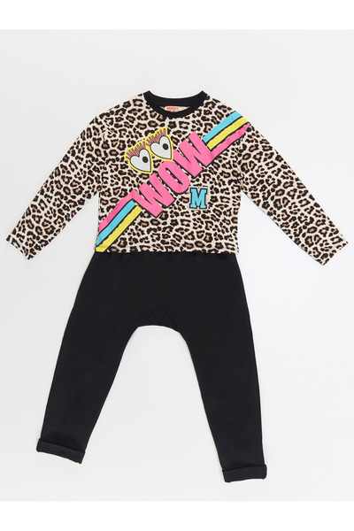 MSHB&G Wow Leopard Girl's T-shirt Pants Set