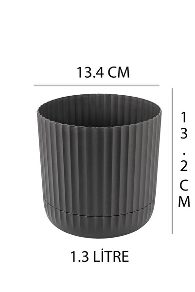 TEMMUZ HOME Zeraf Saksı No:1 – 1 Adet 1.3 Litre Tabaklı Masa ve Sehpa Üzeri S...