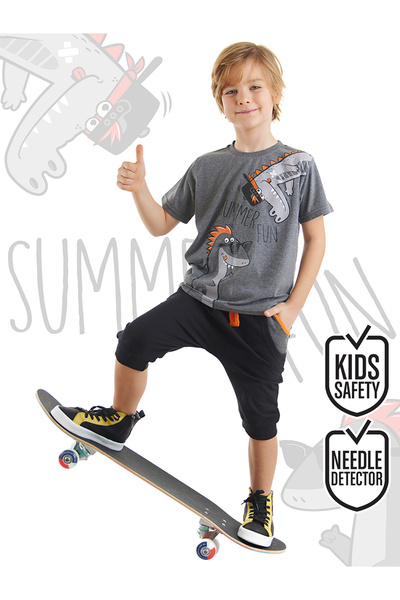Denokids Summer Fun Boy's T-shirt Capri Shorts Set
