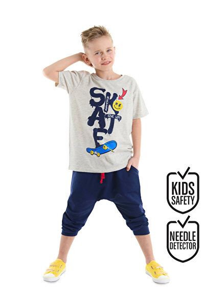MSHB&G Blue Skateboard Boy T-shirt Capri Shorts Set