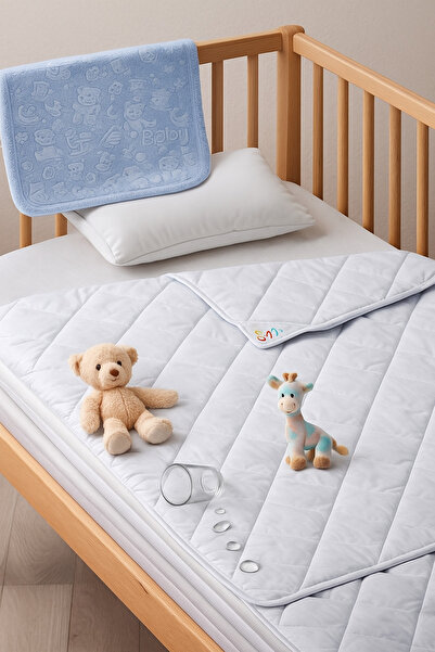 BELENAY HOME طقم نوم للأطفال من تيفو بيبي كومفورت الأزرق المكون من 3 قطع - (لحاف + وسادة + بطانية)