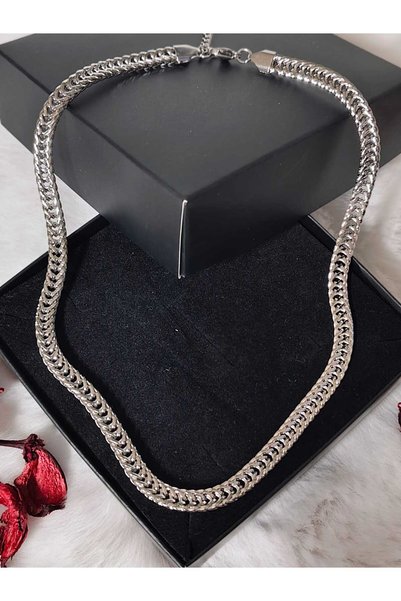 CC Design Silver Color Fish Back Chain Necklace