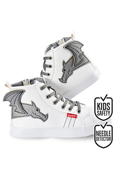 Denokids Dragon Boy's White Sneakers Sports Shoes