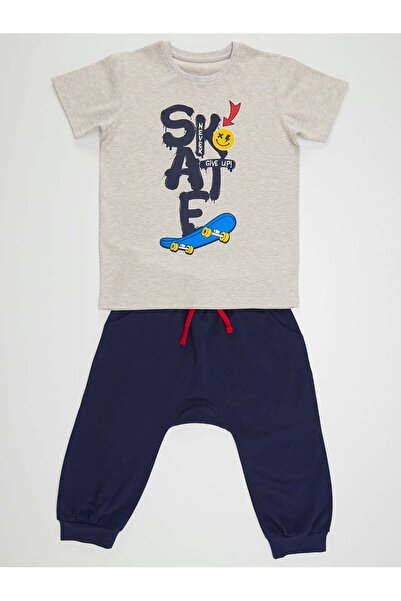MSHB&G Blue Skateboard Boy T-shirt Capri Shorts Set