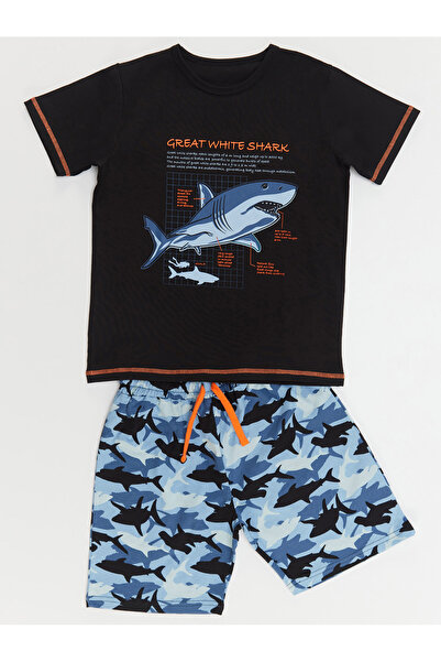 MSHB&G Shark Camo Boys T-shirt Shorts Set