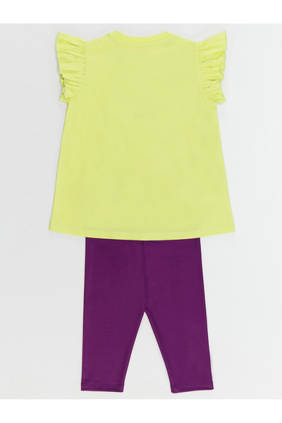 Denokids Rabbit Cheerleader Girl Kids T-shirt Tights Set