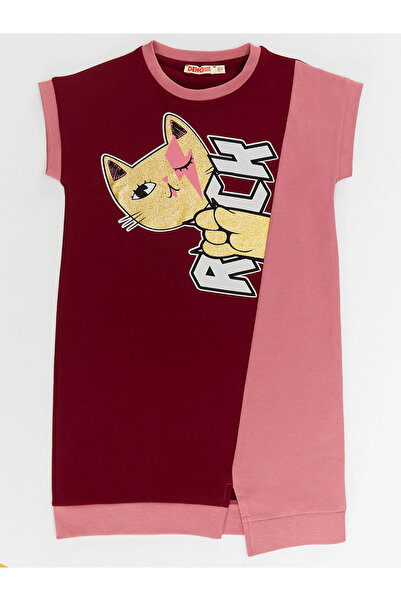 MSHB&G Girl's Cotton Summer Pink Dress - Rock Cat