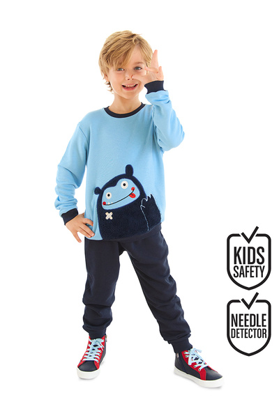 Denokids Cute Monster Boys' Tracksuit Set