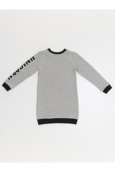 Denokids Unicorn Girl Gray Sweat Dress
