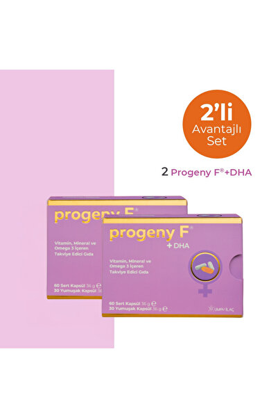 PROGENY F ® Dha 90 Kapsül, Gebelik Ve Emzirme Dönemi Ideal, Sağlıklı Ve Doğal Destek! , 2 Kutu